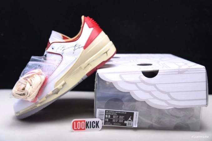 SP Red Retro White 2 Low Jordan DJ4375-106 Off-White 1204